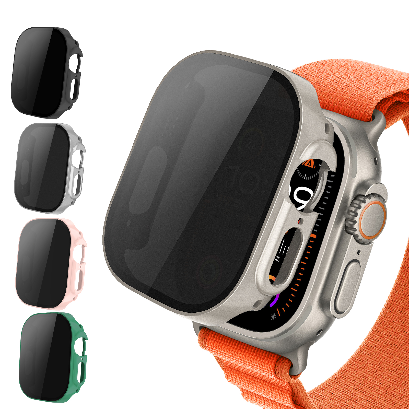 Privacy Screen Protector - Tempered Glass+Privacy case for Apple Watch