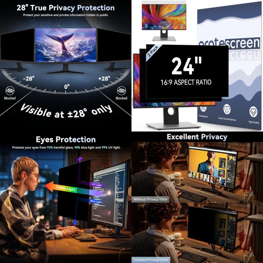 [2-Pack] 24 Inch Computer Priv – Privacy Filter 2Pack recenzja i cena