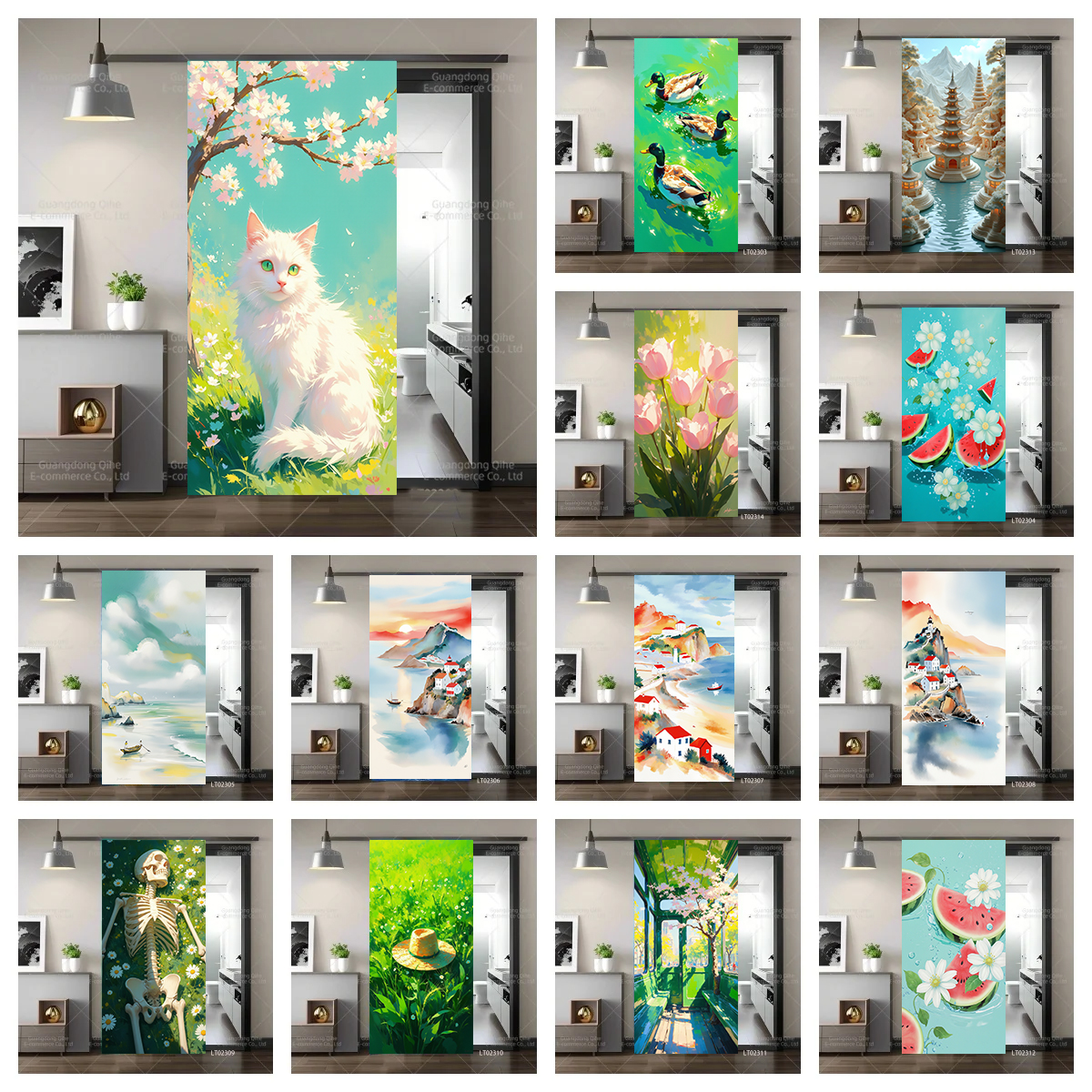 Tulip Cat Cherry Blossom Scene – Full Cover Adhesive recenzja i cena