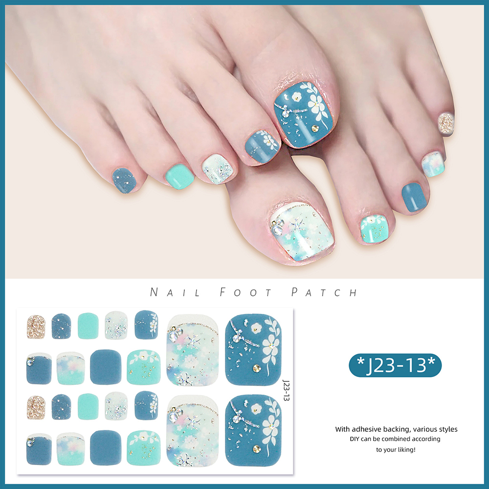 22tips/Sheet Toe Nail Stickers – Full Cover Adhesive recenzja i cena