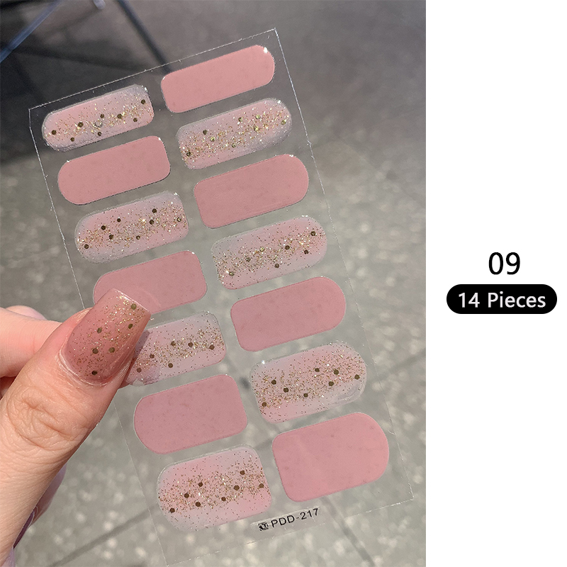 Baking-free Pink Nail Stickers – Full Cover Adhesive recenzja i cena
